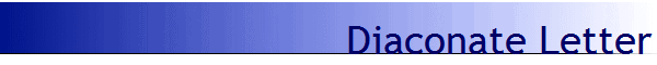 Diaconate Letter