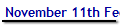 November 11th Feedback