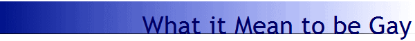 What it Mean to be Gay